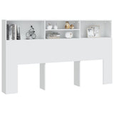 Headboard Cabinet White 180x19x103.5 cm 811880