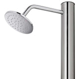 Garden Shower with Brown Base 220 cm Stainless Steel 3070778