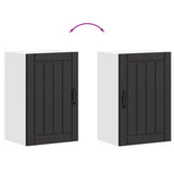 Kitchen Wall Cabinet Lucca Black Engineered Wood 853788
