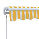 ZNTS Folding Awning Manual Operated 300 cm Yellow/White 275558
