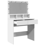 Dressing Table with LED White 80x41x134.5 cm 848185