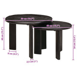 Nesting Coffee Tables 2 pcs White Solid Mango Wood 4104651