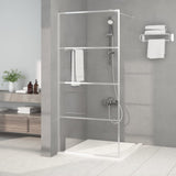 Walk-in Shower Wall Silver 90x195 cm Clear ESG Glass 152136
