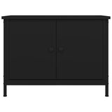 TV Cabinet with Doors Black 60x35x45 cm Engineered Wood 826295