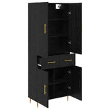 Highboard Black Oak 69.5 x 34 x 180 cm Engineered Wood 3416125