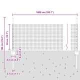 Welded Wire Fence with Post 10 x 0.5 m 3336553