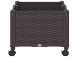 Garden Planter with Wheels Brown 80 x 40 x 44 cm PP 3422959