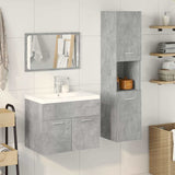 4 Piece Bathroom Furniture Set Concrete Grey Engineered Wood 3324899