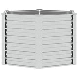 Garden Raised Bed 129x77 cm Galvanized Steel Silver 316898