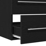 Bathroom Sink Cabinet Black Oak 100x38.5x48 cm Engineered Wood 862538