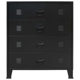 Chest of Drawers Metal Industrial Style 78x40x93 cm Black 245963