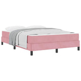 Box Spring Bed with Mattress Pink 140 x 220 cm Fabric 3398796