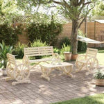 ZNTS 4 Piece Garden Lounge Set Solid Wood Fir 3207131