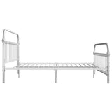 Bed Frame without Mattress with Headboard White 180x200 cm Super King Metal 284497