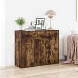 Sideboard Smoked Oak 88x30x70 cm Engineered Wood 815366