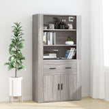 Wall Cabinet Grey Sonoma 80x33x80 cm Engineered Wood 816598