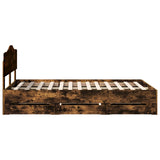 Bed Frame with Drawer Smoked Oak 120 x 200 cm Engineer Wood 3413023