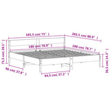 Bed Frame without Mattress White 180x200 cm Super King Solid Wood Pine 3216213