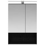 Bathroom Mirror Cabinet with Shelf Black Oak 50 x 14.5 x 70 cm 889208