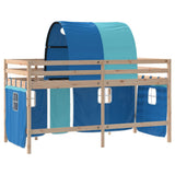 Kids' Loft Bed with Tunnel without Mattress Blue 90x200cm 3206992