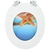Soft-Close Toilet Seat 2 pcs Sea Muschel 44 x 38 cm MDF board 3414533