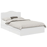 Storage Bed with Headboard White 120 x 190 cm Engineered Wood 3413117