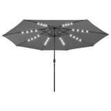 Garden Parasol with LED Lights 400 cm Anthracite 312532