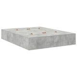Storage Bed Frame Concrete Grey 150 x 200 cm Engineered Wood 3335384