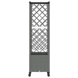 Raised Bed with Trellis and Roof Light Grey 124 x 40 x 142 cm 3423040