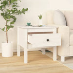 ZNTS Side Tables 2 pcs White 50x50x49 cm Solid Wood Pine 813797