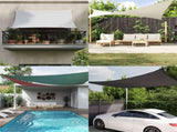 Sun Shade Sail Light Grey and White 4 x 5 x 5 m 42031207