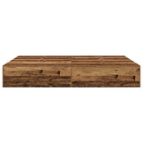 Storage Bed Frame Old Wood 135 x 190 cm Engineered Wood 3335443