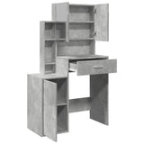 Dressing Table with Cabinet Concrete Grey 80x35x132 cm 848237