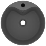 Luxury Wash Basin with Overflow Matt Dark Grey 36x13 cm Ceramic 147038
