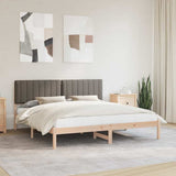 Bed Frame with Upholstered Headboard Taupe 180 x 200 cm 878032