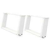 Coffee Table Legs U-Shaped 2 pcs White 70x cm Steel 4012753
