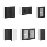 11 Piece Kitchen Cabinet Set Lucca Black Engineered Wood 3314892