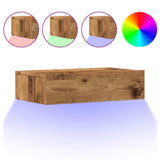 TV Cabinets with LED Lights 2 pcs Old Wood 60x35x15.5 cm 856344