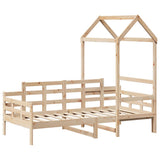 Day Bed with Roof without Mattress 90x190 cm Single Solid Wood 3282304