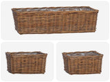 Planter Basket with Storage 3 pcs Brown 42020966