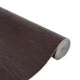 Rug Rectangular Dark Brown 80x500 cm Bamboo 376797