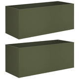 Garden Planter 2 pcs Olive Green 80 x 40 x 40 cm 8005239