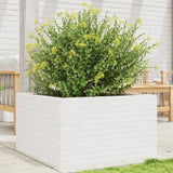 Garden Planter White 80x80x45.5 cm Solid Wood Pine 847259