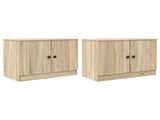 Storage Cabinet for Loft Bed 2 pcs Sonoma Oak 66 x 35 x 48 cm 893717