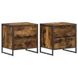 Bedside Table 2 pcs Smoke Oak 50 x 39.5 x 50 cm Engineered Wood 886683