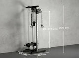 SPORTNOW Wall Mount Cable Machine, 15 Positions Adjustable Cable Crossover Machine Dual Pulley T3398P549112