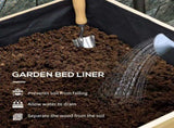 Wooden Planter Box with Greenhouse Cover and Bed Liner, Raised Garden Bed for Vegetables, Flowers, T3398P322156