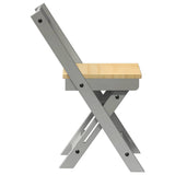 Dining Chairs Foldable 4 pcs Corona Grey Solid Wood Pine 4013438