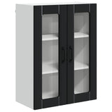 Wall Glass Cabinet LUCCA Black 60 x 31 x 80 cm Engineered Wood 885086