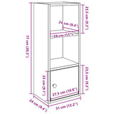 Bookcase Grey Sonoma 31x24x77 cm Engineered Wood 860333